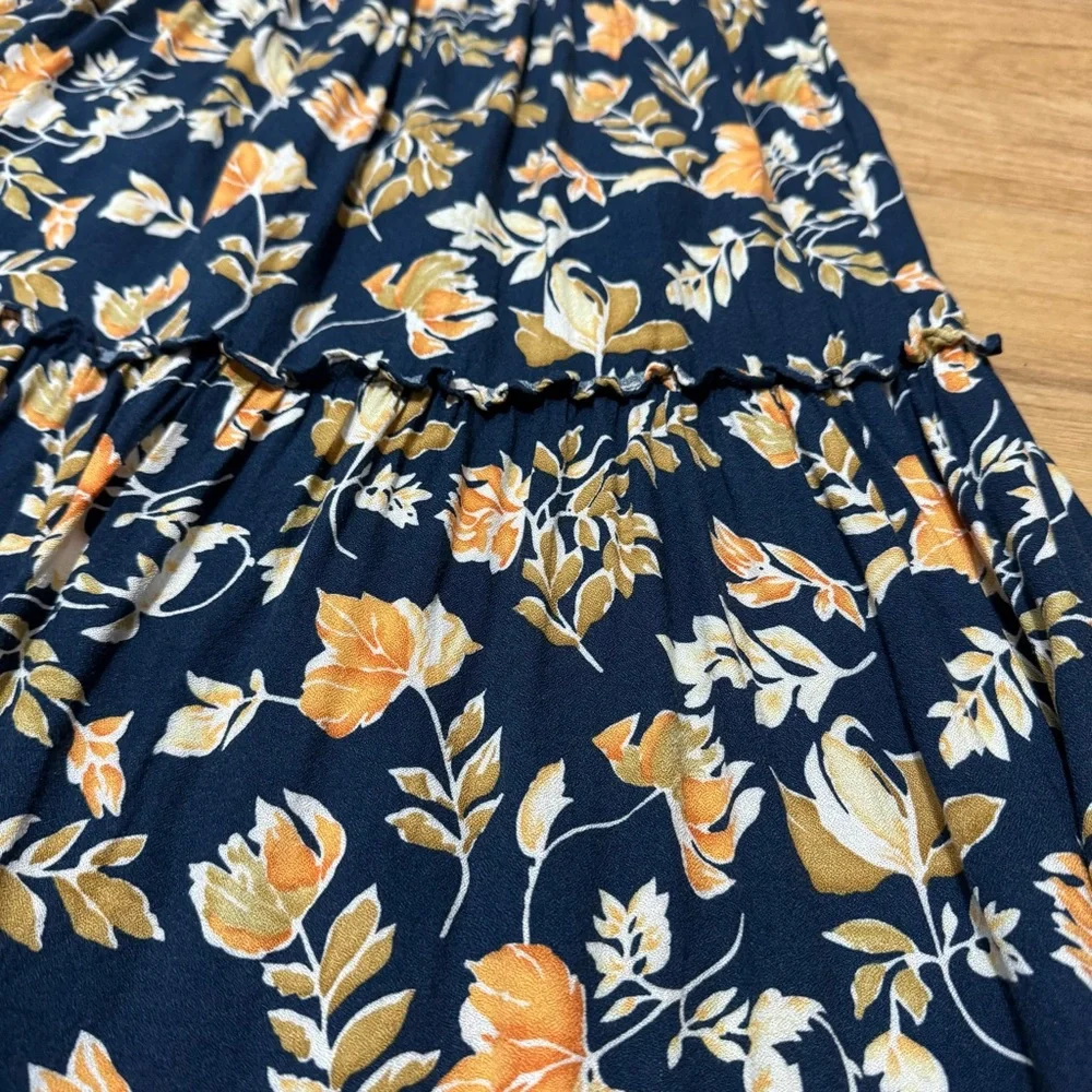 Seven Wonders Elana Crop Top Maxi Skirt Set Women XS One Shoulder Floral Tiered